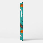 Vlak-Stijl Halloween Turquoise Patroon. Case-Mate iPhone Case (Achterkant / Rechts)
