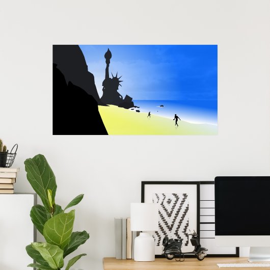 Vlak van de afdruk van het poster Apes (Thuiskantoor)