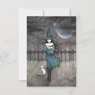 Vlak voor middernacht Halloween Briefkaart