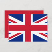 Vlak Wenskaart van de vlag van de Unie (Voorkant / Achterkant)