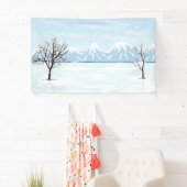 Vlak winterlandschap spandoek (Insitu)