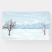 Vlak winterlandschap spandoek (Horizontaal)