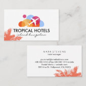 Vlakgrafiek | tropische palmbomen visitekaartje (Voorkant / Achterkant)