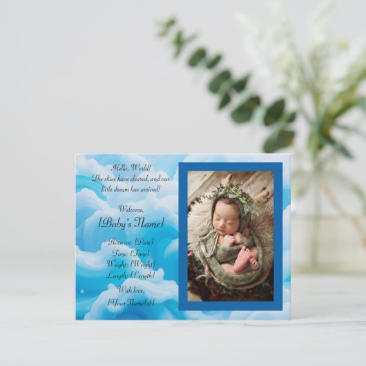 Vlakke aankondigingskaart aankondiging (Staand voorkant)