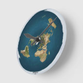 Vlakke aardbodem Middelgrote wandklok (Hoek)