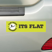 vlakke aarde — Bumpersticker 2 (Op auto)
