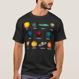 vlakke aarde en planeten grappige vlakte t-shirt