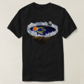Vlakke aarde met ijskwand t-shirt (Design voorkant)