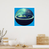 vlakke aarde met koepelPoster Poster (Keuken)