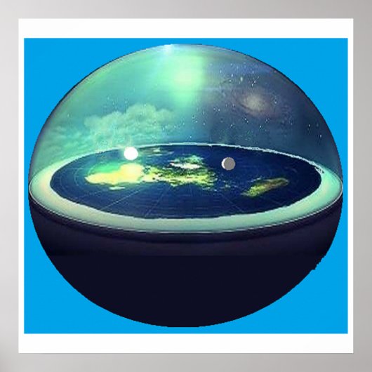vlakke aarde met koepelPoster Poster (Voorkant)