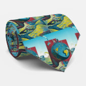 Vlakke aarde. Moderne kunst Stropdas (Opgerold)