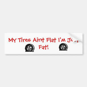 vlakke banden bumpersticker