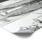  vlakke en kikkerende illustratie, Retro Poster (Hoek)