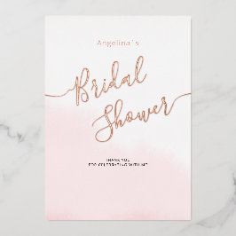 Vlakke folie bruidsdouche DANK JE WEL kaart