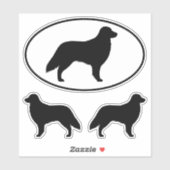 Vlakke gecoate Retriever Dog Silhouettes Sticker S (Vel)
