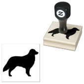 Vlakke gecoate retriever silhouet rubberen stempel (Gestempeld)