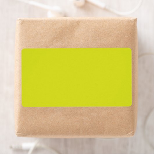 Vlakke gele achtergrond – Back-to-School textuur Etiket (Insitu)