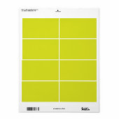 Vlakke gele achtergrond – Back-to-School textuur Etiket (Full Sheet)