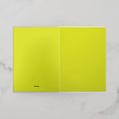Vlakke gele achtergrond – Back-to-School textuur Folie Wenskaart (Buiten Laag)