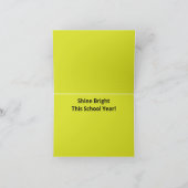 Vlakke gele achtergrond – Back-to-School textuur Kaart (Binnen)