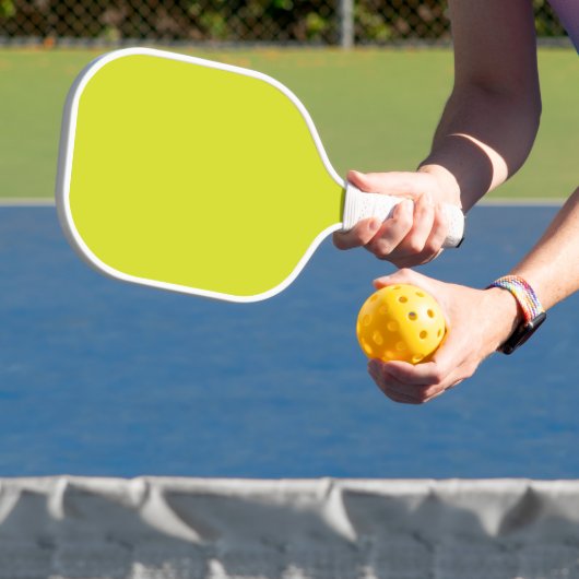 Vlakke gele achtergrond – Back-to-School textuur Pickleball Paddle (Insitu)