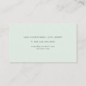 Vlakke groen en blauw geschilderde bergen visitekaartje (Achterkant)