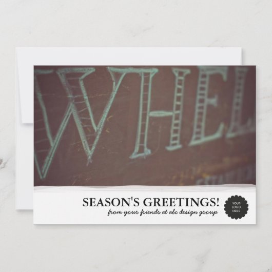 Vlakke het Lijst van de penseelstreek Feestdagenkaart (Voorkant)