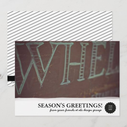 Vlakke het Lijst van de penseelstreek Feestdagenkaart (Voorkant / Achterkant)