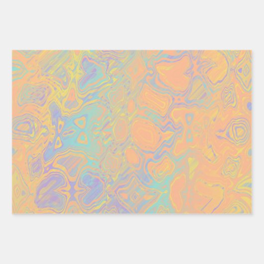 Vlakke inpakpapier set gedraaide perzik daffodil (Voorkant 3)