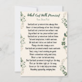 Vlakke Kaart, wat God heeft beloofd Feestdagenkaart (Voorkant)