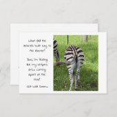 Vlakke Kaart - Zebra's Butt Word snel beter (Voorkant / Achterkant)