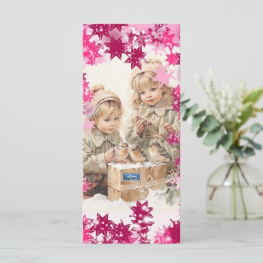 Vlakke Kaarten 12 (PinkSnowFlakes) RFPMDesigns ©️2 (Staand voorkant)