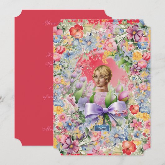 Vlakke Kaarten 12 Rood (Cameo Garden) RFPMDesigns  (Voorkant / Achterkant)