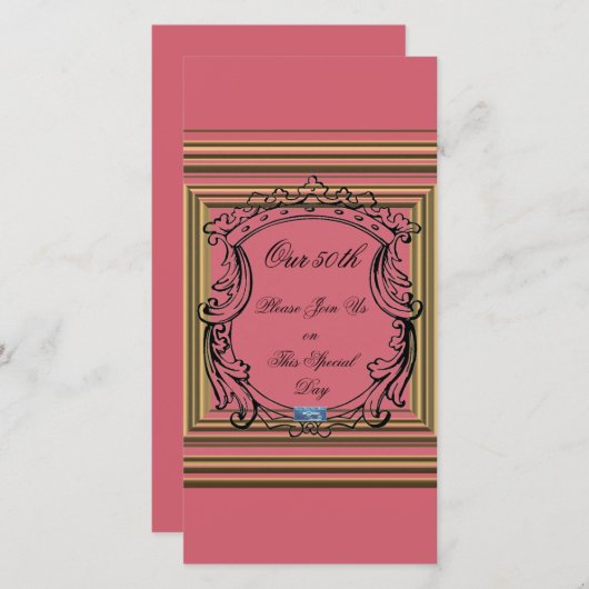 Vlakke Kaarten 16P.Pink (GoldenFrames) RFPMDesigns (Voorkant / Achterkant)