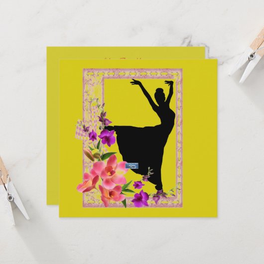 Vlakke Kaarten 1 Geel (de Lentedans)RFPMDesigns©️2 (Voorkant / Achterkant in situ)