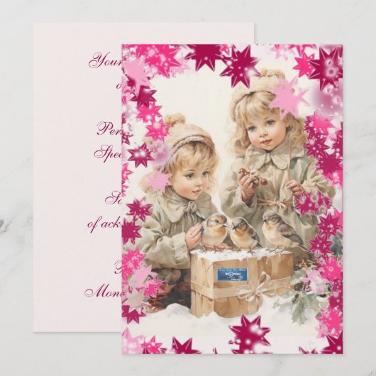 Vlakke Kaarten 2 (PinkSnowFlakes) RFPMDesigns ©️20 (Voorkant / Achterkant)