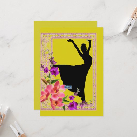 Vlakke Kaarten 4 Geel (de Lentedans) RFPMDesigns©️ (Voorkant / Achterkant in situ)