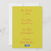 Vlakke Kaarten 4 Geel (de Lentedans) RFPMDesigns©️ (Achterkant)