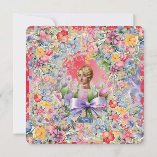 Vlakke Kaarten 6 Rood (Cameo Garden) RFPMDesigns © (Voorkant)