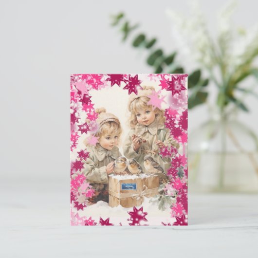 Vlakke Kaarten 7 (PinkSnowFlakes) RFPMDesigns ©️20 (Staand voorkant)