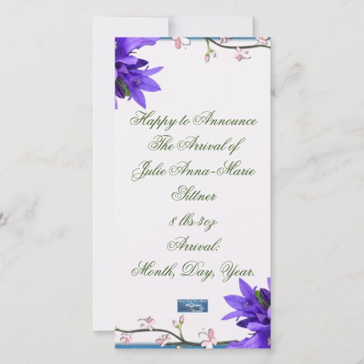 Vlakke Kaarten 8 (PurpleBlossoms) RFPMDesigns ©️20 (Voorkant)