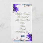 Vlakke Kaarten 8 (PurpleBlossoms) RFPMDesigns ©️20 (Voorkant / Achterkant)