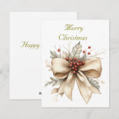 Vlakke kerstkaart  (Voorkant / Achterkant)