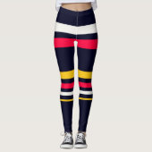 vlakke kleurenstrepen leggings (Voorkant)