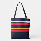 vlakke kleurenstrepen tote bag (Achterkant)