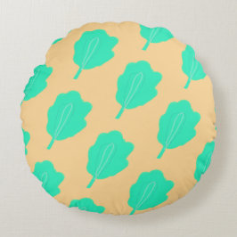 Vlakke mariene bladeren sets Ronde kussen