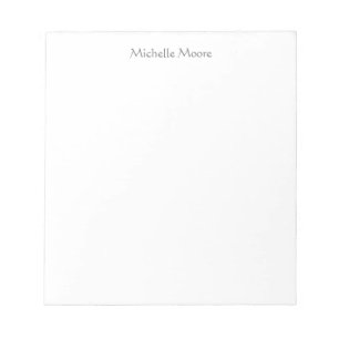 Vlakke Moderne Minimalistische Naam Persoonlijk Notitieblok