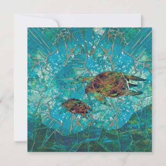Vlakke mozaïek Kaart en envelop (Voorkant)