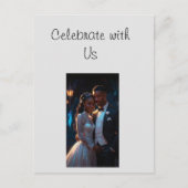 Vlakke Uitnodiging, Grootte: 5"x 7"huwelijkspaar Briefkaart (Voorkant)