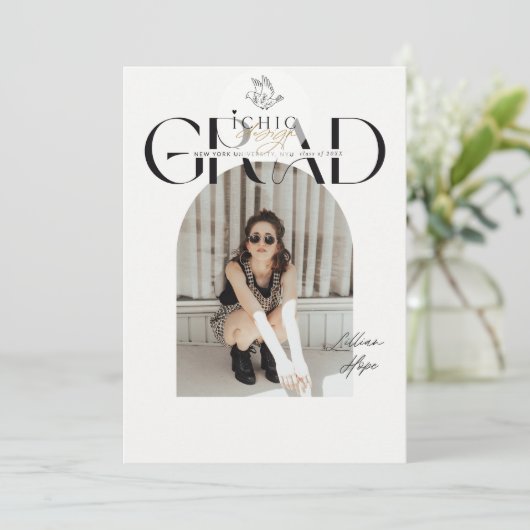 Vlakke Uitnodiging, Grootte: 5"x 7" Kaart (Staand voorkant)